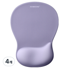 쿠슝 손목 보호 받침대 마우스 패드 DOW177, 2 애쉬 라벤더, 4개