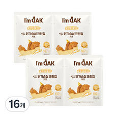 아임닭 바삭바삭 닭가슴살 크런칩 치즈맛, 16개, 25g