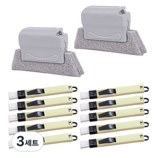 OON 다용도 틈새 청소솔 10p + 쓱싹 창틀 브러쉬 2p, 블랙(청소솔), 그레이(창틀브러쉬), 3세트