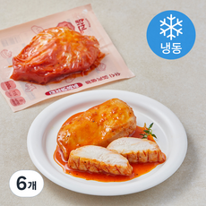 닭신 소스 닭가슴살 핫양념치킨 (냉동), 100g, 6개, 1개입