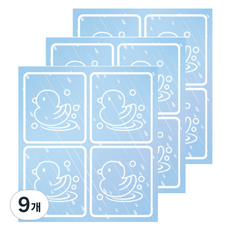 Fantastic透明防滑防滑貼紙 水上的鴨子 15401, 9個, 透明