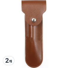 MANTLEKITZ 刮鬍刀皮革保護套 棕色 大號, 1入, 2個