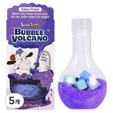 스노우버디 버블 볼케이노 입욕제 갤럭시퍼플, 50g, 5개