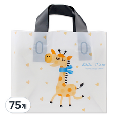 아이엔피 LDPE 손잡이 비닐백 중 35 x 25 cm, 10 큐티기린, 75개