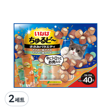 이나바 츄르비 짜먹는 고양이 간식, 닭가슴살 버라이어티 (QSC-285), 10g, 80개 닭가슴살 버라이어티 (QSC-285), 10g, 80개