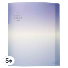 KOKUYO 國譽 Pastel Cookie Sora 30孔活頁本U罫 A4 311 x 250 x 24mm 40枚, 藍色, 5本