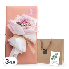 La Source閃亮花朵筆巧克力棒禮盒組 獨立粉, 花筆+Pepero Original 2p+杏仁 2p+購物袋+留言卡, 3組