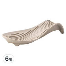 코이드림 실리콘 국자 조리도구 주방 위생 멀티 받침대, 아이보리, 6개