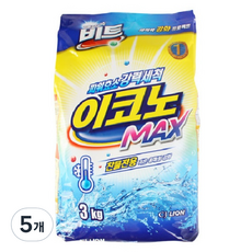 비트 이코노 맥스 분말세제 리필, 3kg, 5개