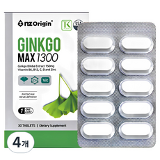엔젯오리진 징코 맥스 1300, 30정, 4개
