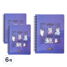 STUDIO EIGHT BT21 環氧樹脂PP封面筆記本, MANG, 6個