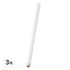 제이엔 초미세 듀얼 고급 터치펜, 화이트, 3개