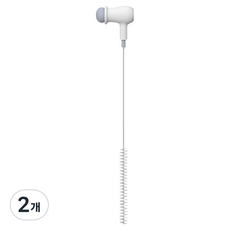 커피보니 빨대 2in1 세척솔 브러쉬, 화이트, 2개
