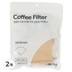아쿠바 커피필터 CS-V01B, 2개, 100개입