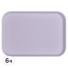 kitchen U 粉彩託盤 小, 6個, 紫色