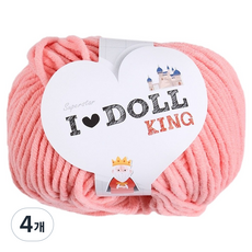 니뜨 아이돌킹 뜨개실 45g x 4p, 8 피치핑크, 4개