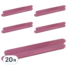 Nalli Sisters 彩色指甲整理美甲銼刀, 20個, 粉紅色