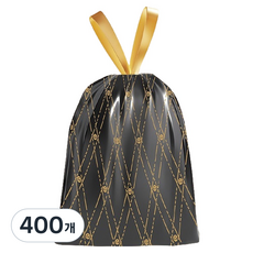 타미나요 튼튼한 비닐파우치 블랙패턴, 400개, 15L