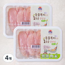 사조원 동물복지 인증 1등급 닭안심 (냉장), 300g, 4개