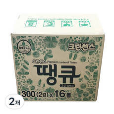 크린센스 땡큐 2겹 점보롤 300, 16개입, 2개