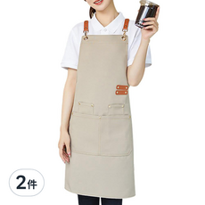 咪咪購物 工作圍裙 74 x 67cm 卡其色, 2件