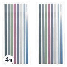 비온뒤 롱 인덱스스티커 시티 바이브 투명, 4개, 160개입