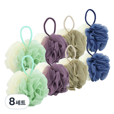 우리가스토리 투톤 파스텔 샤워볼 4종 세트 50g, 혼합색상, 8세트