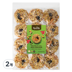 西瓜汁調味穀物堅果米餅, 2包, 180g