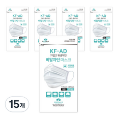 더착한 비말차단마스크 대형 KF-AD, 10개입, 15개, 화이트