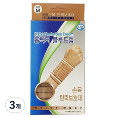 홈닥터 블루드림 손목형 탄력 보호대, 3개