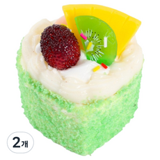 Blacktree 彩色愛心杯子蛋糕公仔 綠色, 2個