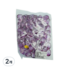 투톤 크리스탈 파츠 100p, 2개, 바이올렛