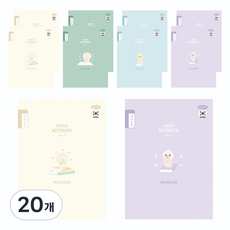 PENPIA 1000 小學10格數學裝訂筆記本, 20個, 隨機出貨