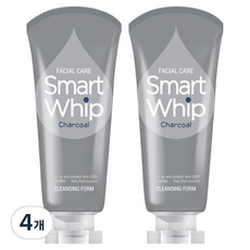 KWAILNARA 臉部護理Smart Whip泡沫潔面乳 木炭, 225ml, 4個