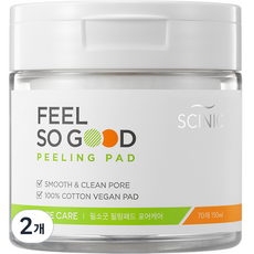 Scinic Feel So Good 去角質墊毛孔護理, 70張, 2個