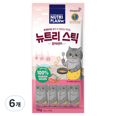 동원뉴트리플랜 고양이 뉴트리 스틱, 혼합맛(참치/연어), 56g, 6개