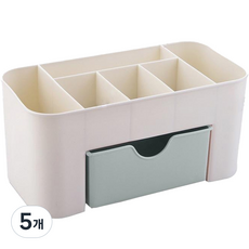 아뚜 다용도 서랍 화장품 책상 수납 정리함, 그린, 5개