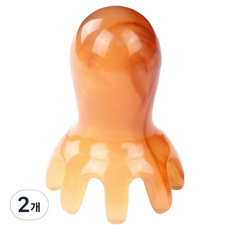 CBLANC 高級頭皮刮痧按摩器 68 x 45 x 3 mm, M 棕色, 2個