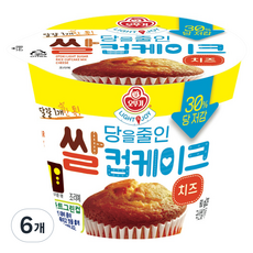 오뚜기 LIGHT JOY 당을 줄인 쌀컵 케이크 치즈, 60g, 6개