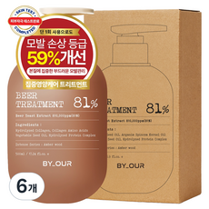 바이아우어 81만PPM 단백질 맥주효모 트리트먼트, 500ml, 6개