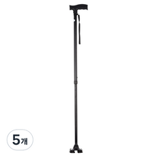 넬리안 노인 가벼운 휴대용 지팡이, 5개, 블랙