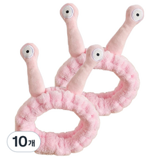 俏皮姐妹可愛洗臉髮帶, 10個, 粉紅蝸牛