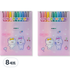 ibis 韓國 滑動式彩色鉛筆組 12253 粉紅色, 8套, 12色