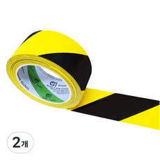新興 安全標線膠帶 黑黃, 2個, 黑+黃