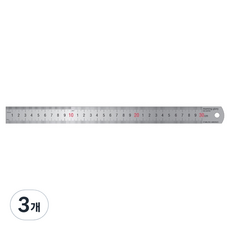 모닝글로리 스테인레스 자 30cm, 혼합색상, 3개