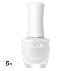 BANDI Salon de Nail 彩色指甲油, 7ml, 6個, SH801 透亮白