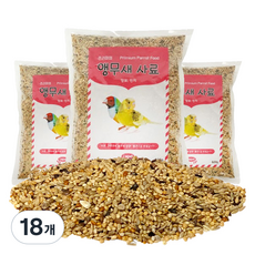 리아펫 앵무새 사료 잉꼬 핀치, 600g, 18개