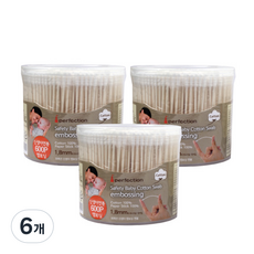Perfection 新生兒壓花棉籤, 6個, 600件