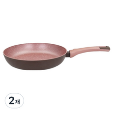 나리히라 인덕션 초코핑크 IH 논스틱코팅 프라이팬, 2개, 28cm