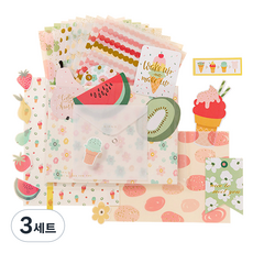 Kkukkukkakka 手帳裝飾文具組, 水果, 3套